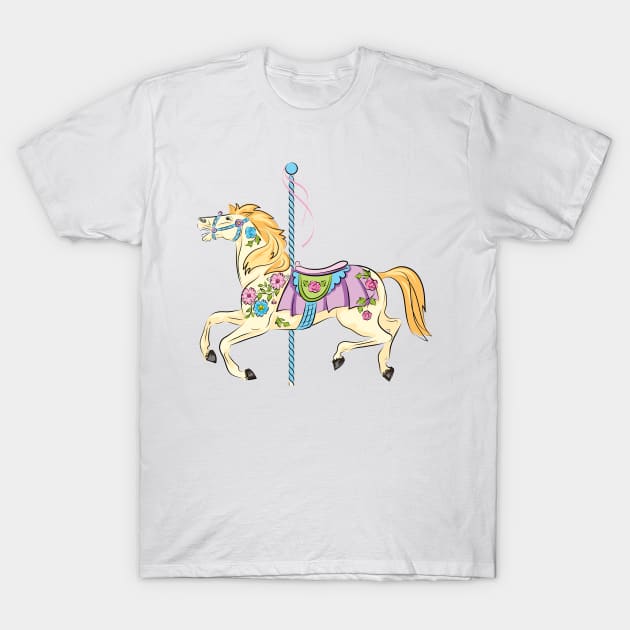 Carousel Horse T-Shirt by SWON Design